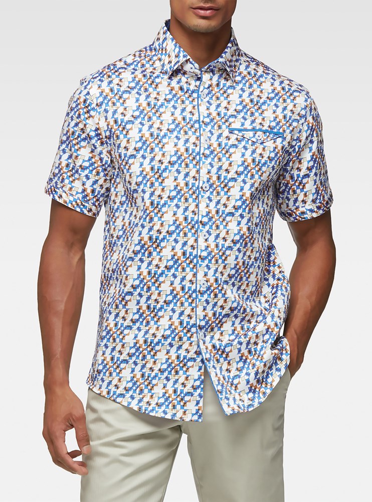 Men's casual short sleeve shirt