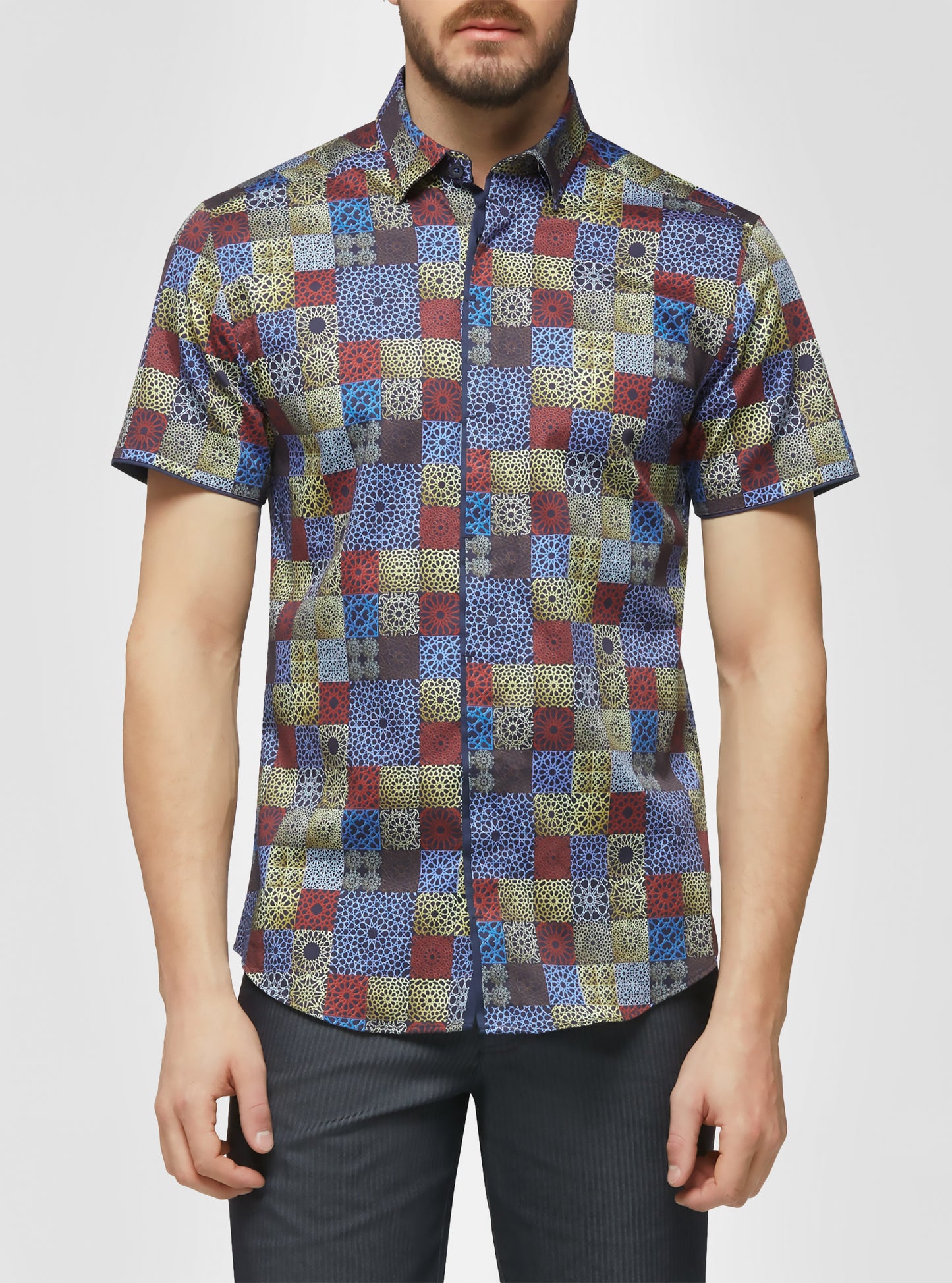 Men's casual short sleeve shirt