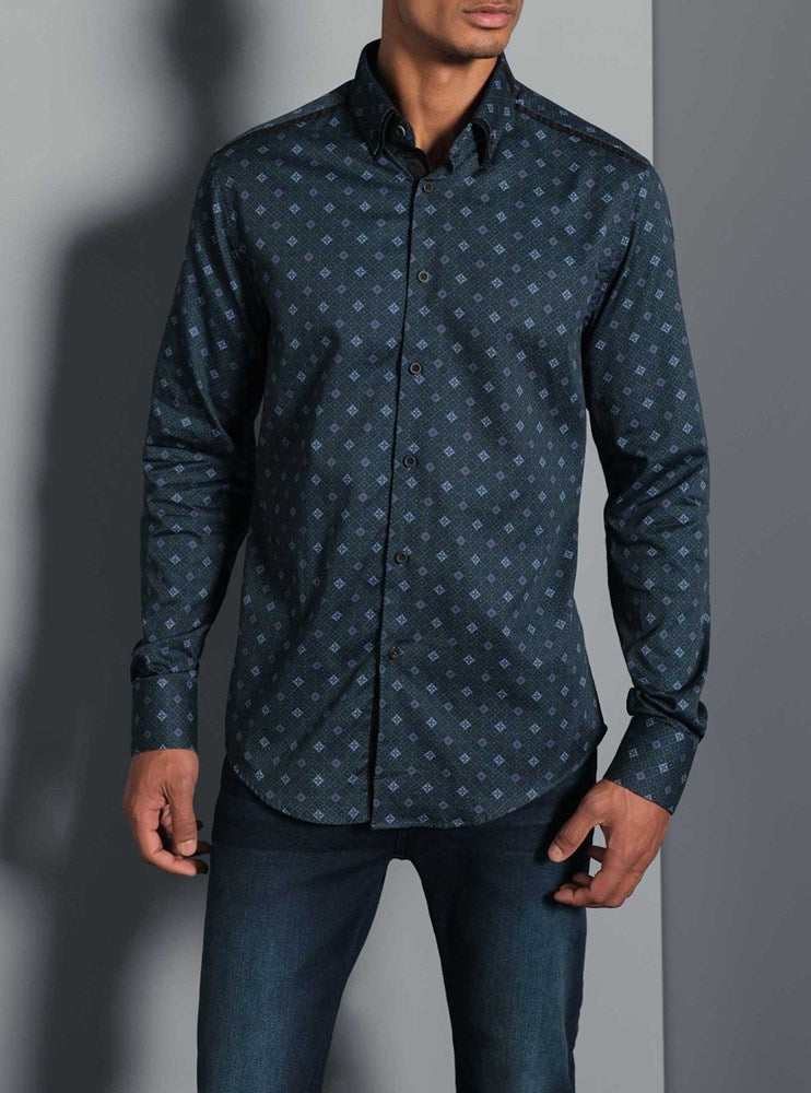 Men's casual long sleeve shirt
