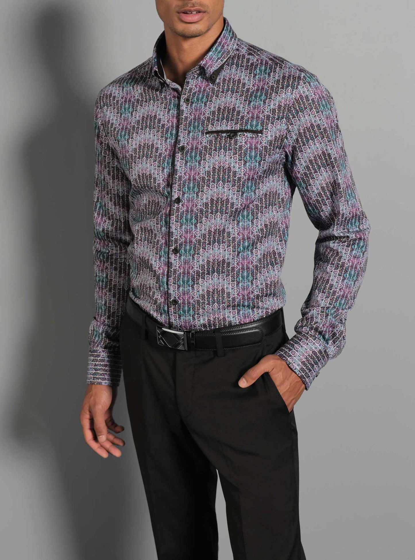 Men's casual long sleeve shirt