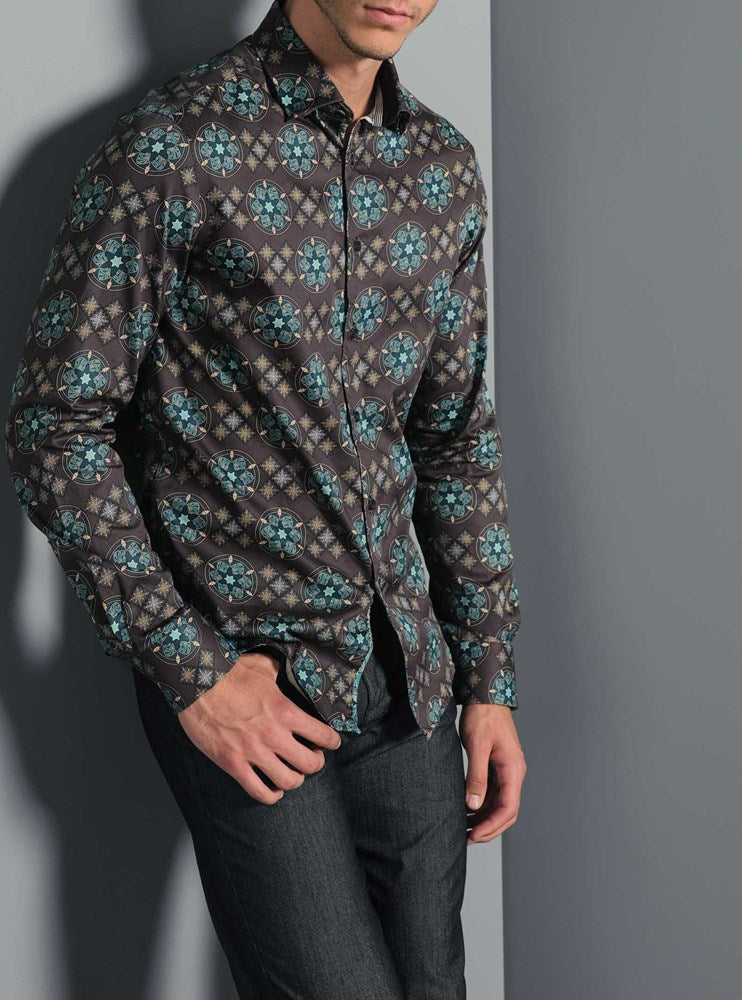 Men's casual long sleeve shirt