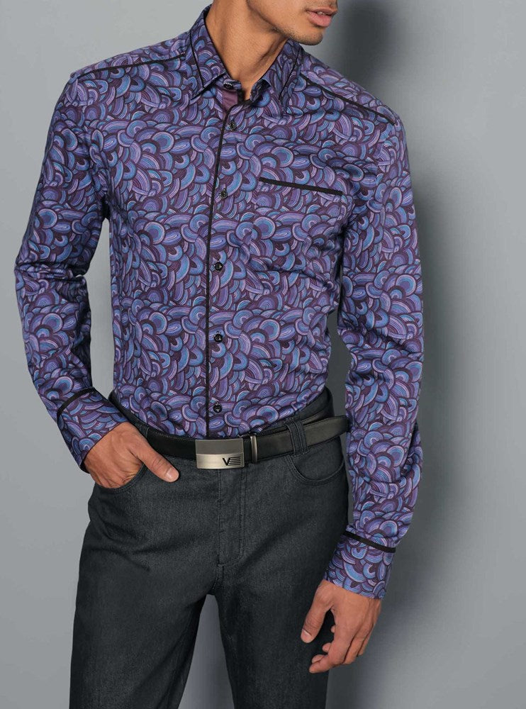 CHEMISE DÉCONTRACTÉE À MANCHES LONGUES POUR HOMMES