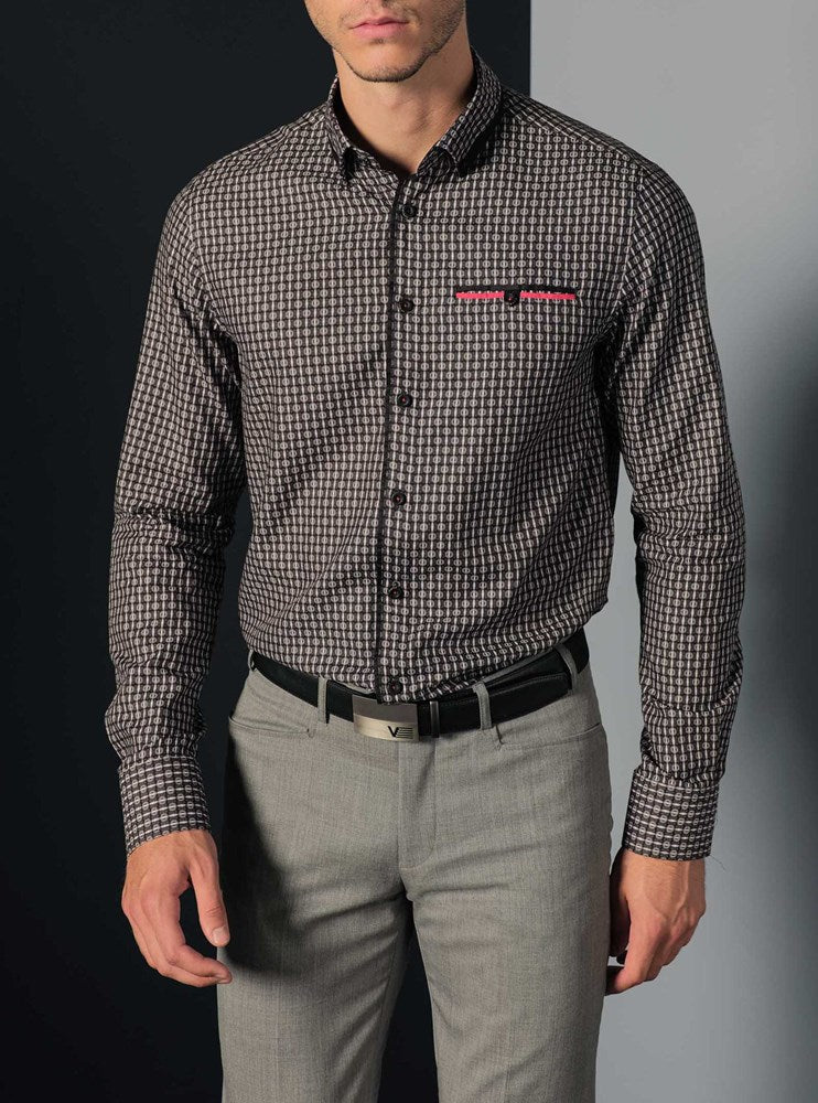 CHEMISE DÉCONTRACTÉE À MANCHES LONGUES POUR HOMMES