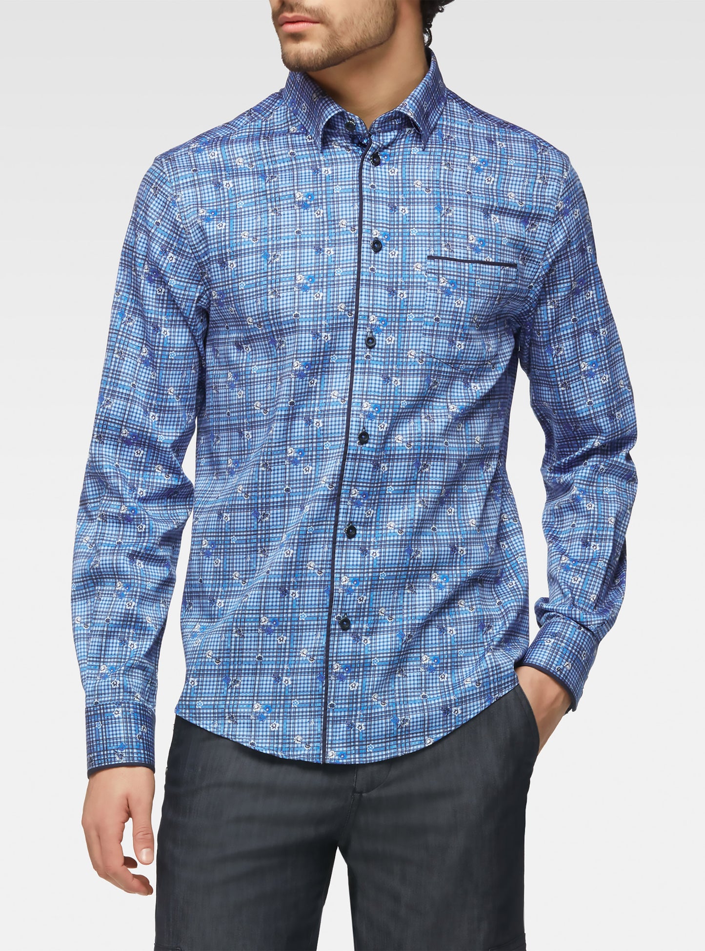 Men's casual long sleeve shirt