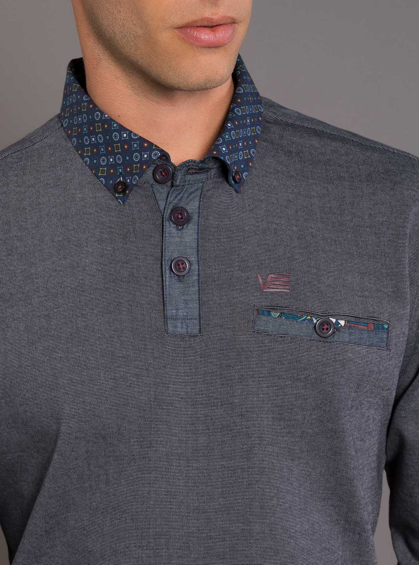Men's long sleeve polo