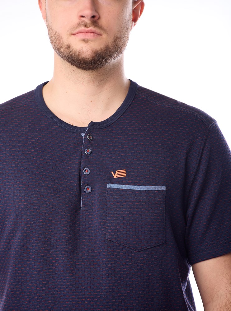 Men's henley short sleeve t-shirt