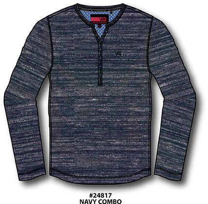 Men's henley long sleeve t-shirt