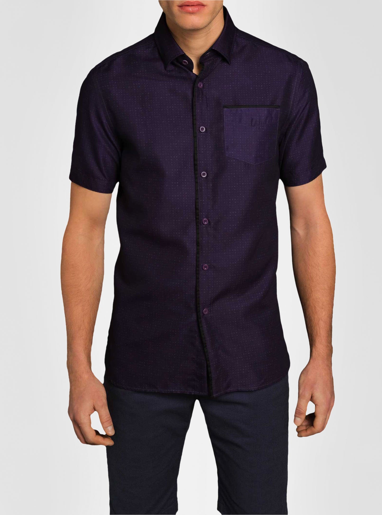 Men's casual short sleeve shirt