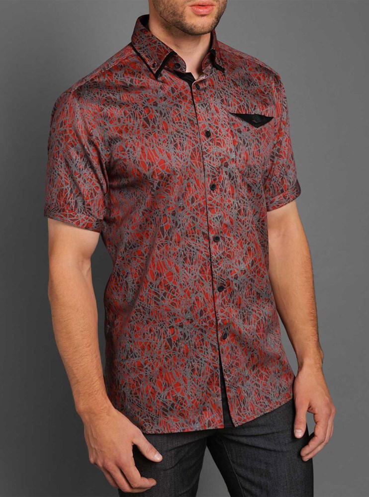 CHEMISE DÉCONTRACTÉE À MANCHES COURTES POUR HOMMES
