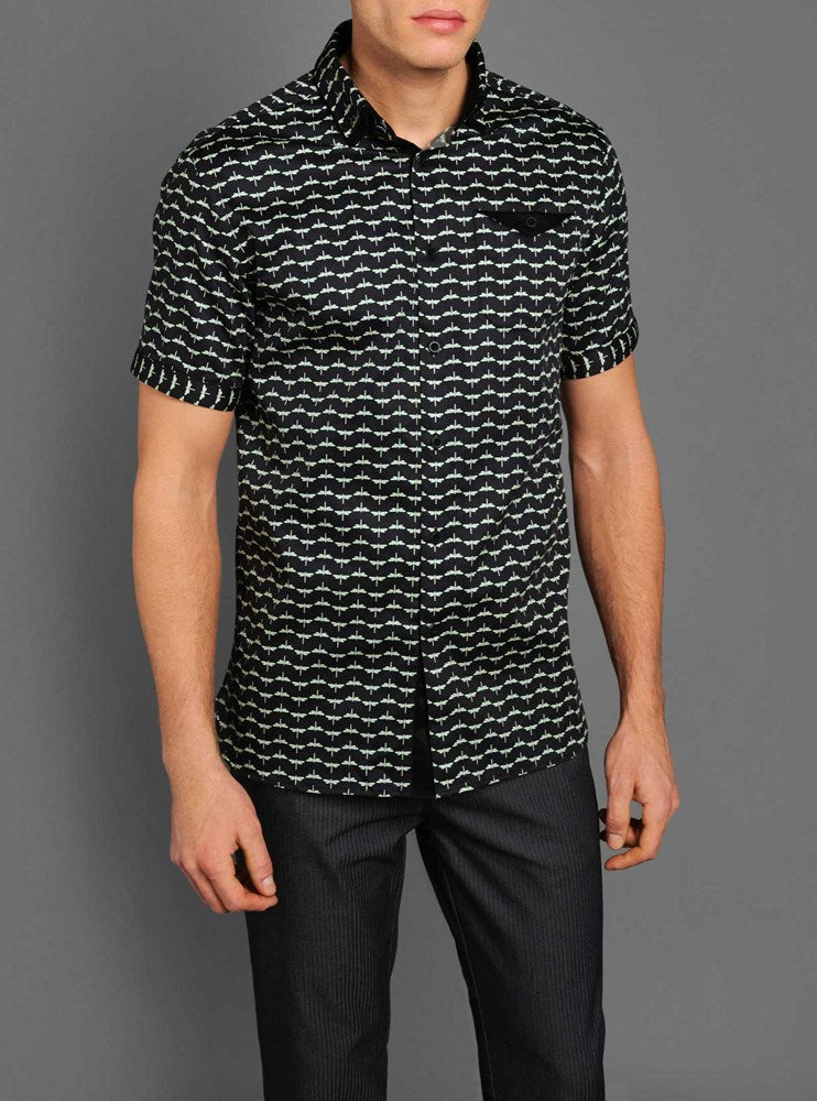 CHEMISE DÉCONTRACTÉE À MANCHES COURTES POUR HOMMES