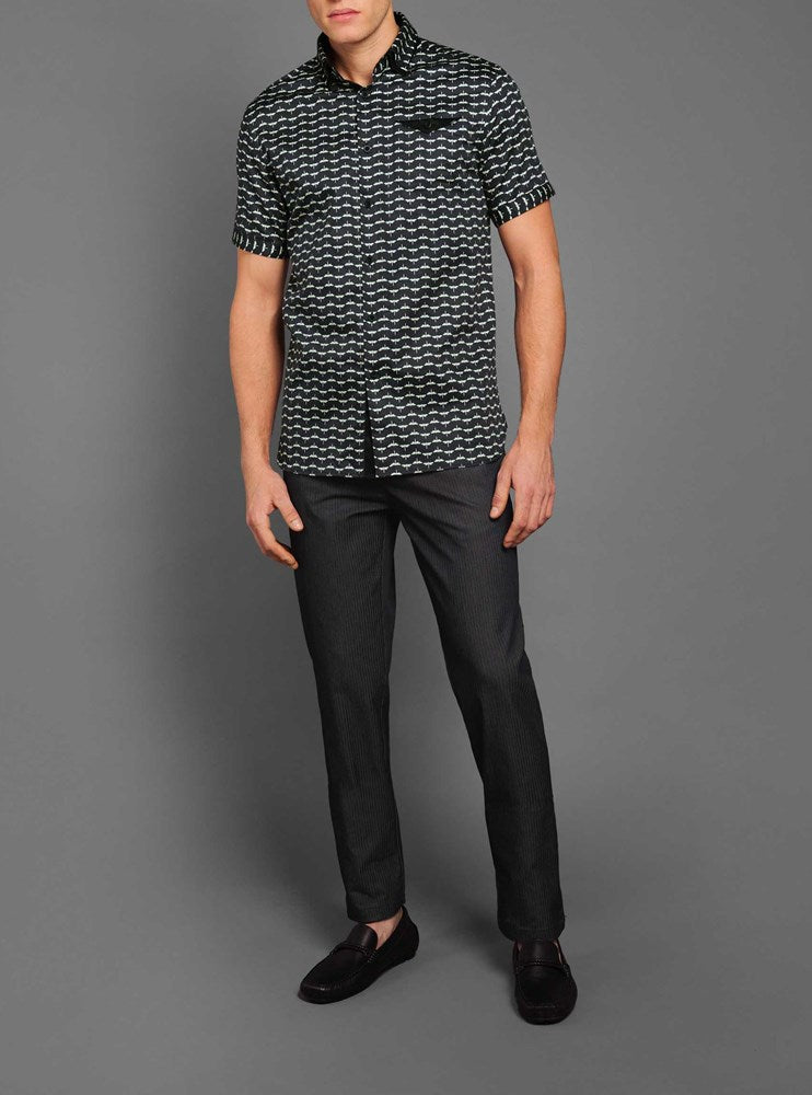 CHEMISE DÉCONTRACTÉE À MANCHES COURTES POUR HOMMES