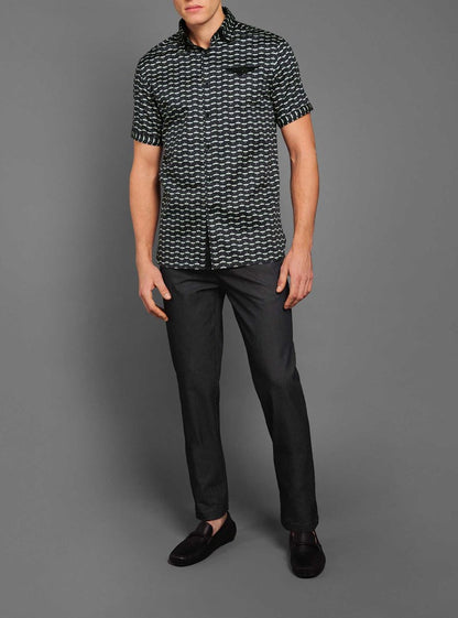 CHEMISE DÉCONTRACTÉE À MANCHES COURTES POUR HOMMES