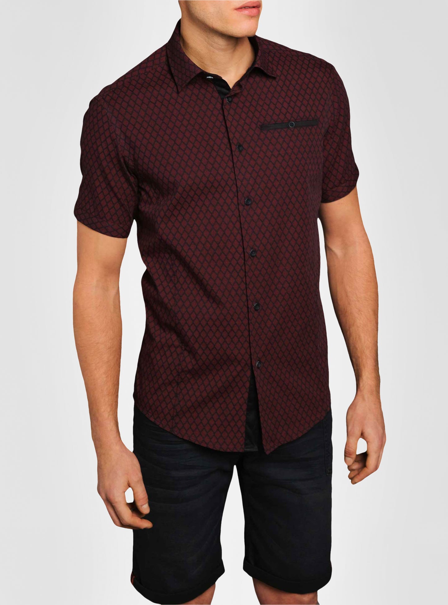 Men's casual short sleeve shirt