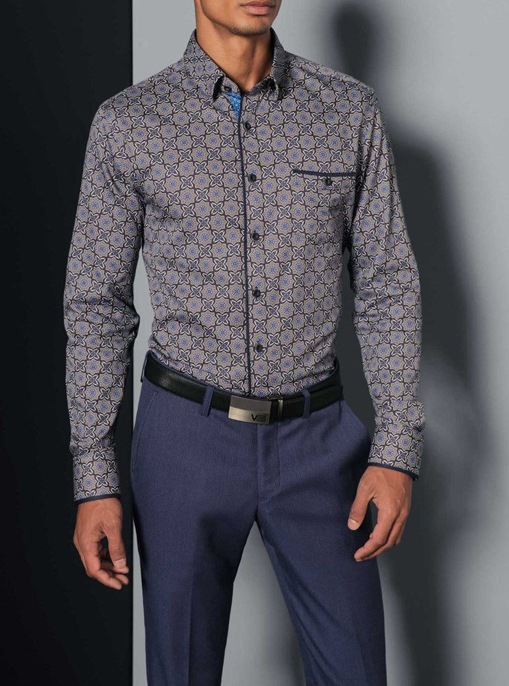 CHEMISE DÉCONTRACTÉE À MANCHES LONGUES POUR HOMMES