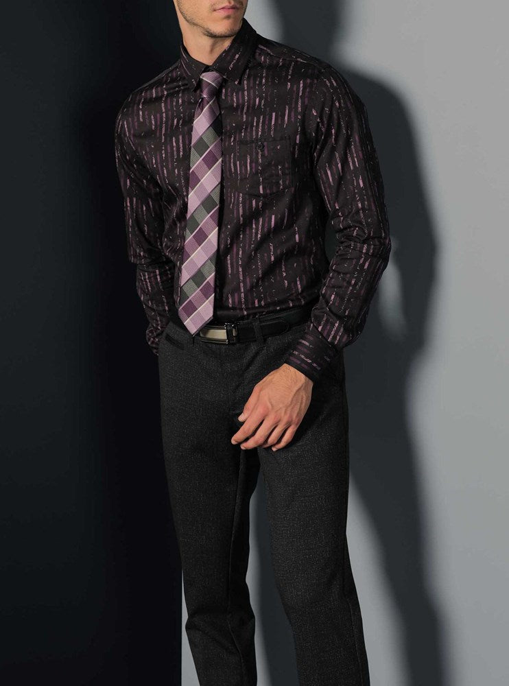 CHEMISE DÉCONTRACTÉE À MANCHES LONGUES POUR HOMMES