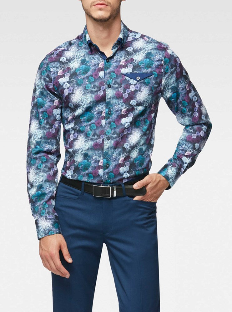 CHEMISE DÉCONTRACTÉE À MANCHES LONGUES POUR HOMMES