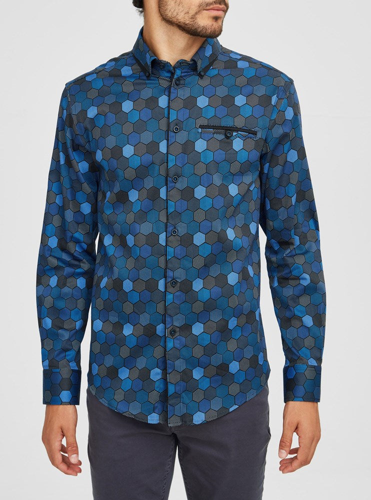 Men's casual long sleeve shirt