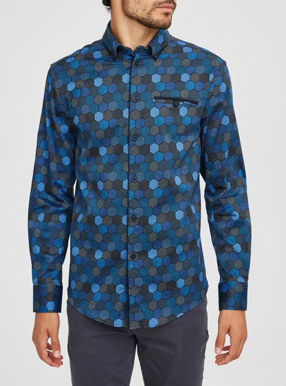 Men's casual long sleeve shirt