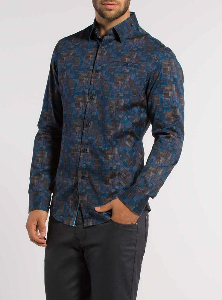 CHEMISE DÉCONTRACTÉE À MANCHES LONGUES POUR HOMMES