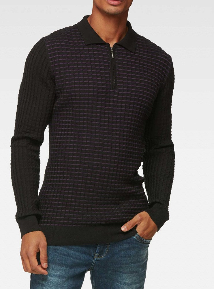 Men's long sleeve polo