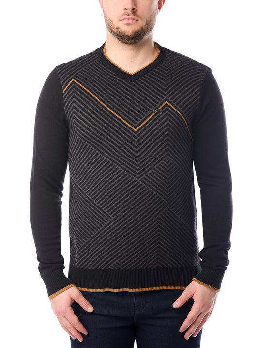 PULL-OVER À COL EN V POUR HOMMES