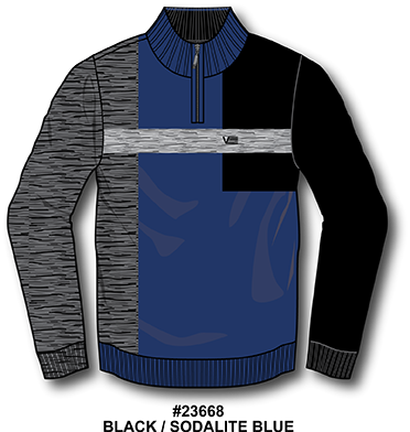 PULL-OVER À FERMETURE ÉCLAIR POUR HOMMES