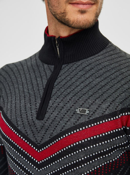 PULL-OVER À FERMETURE ÉCLAIR POUR HOMMES