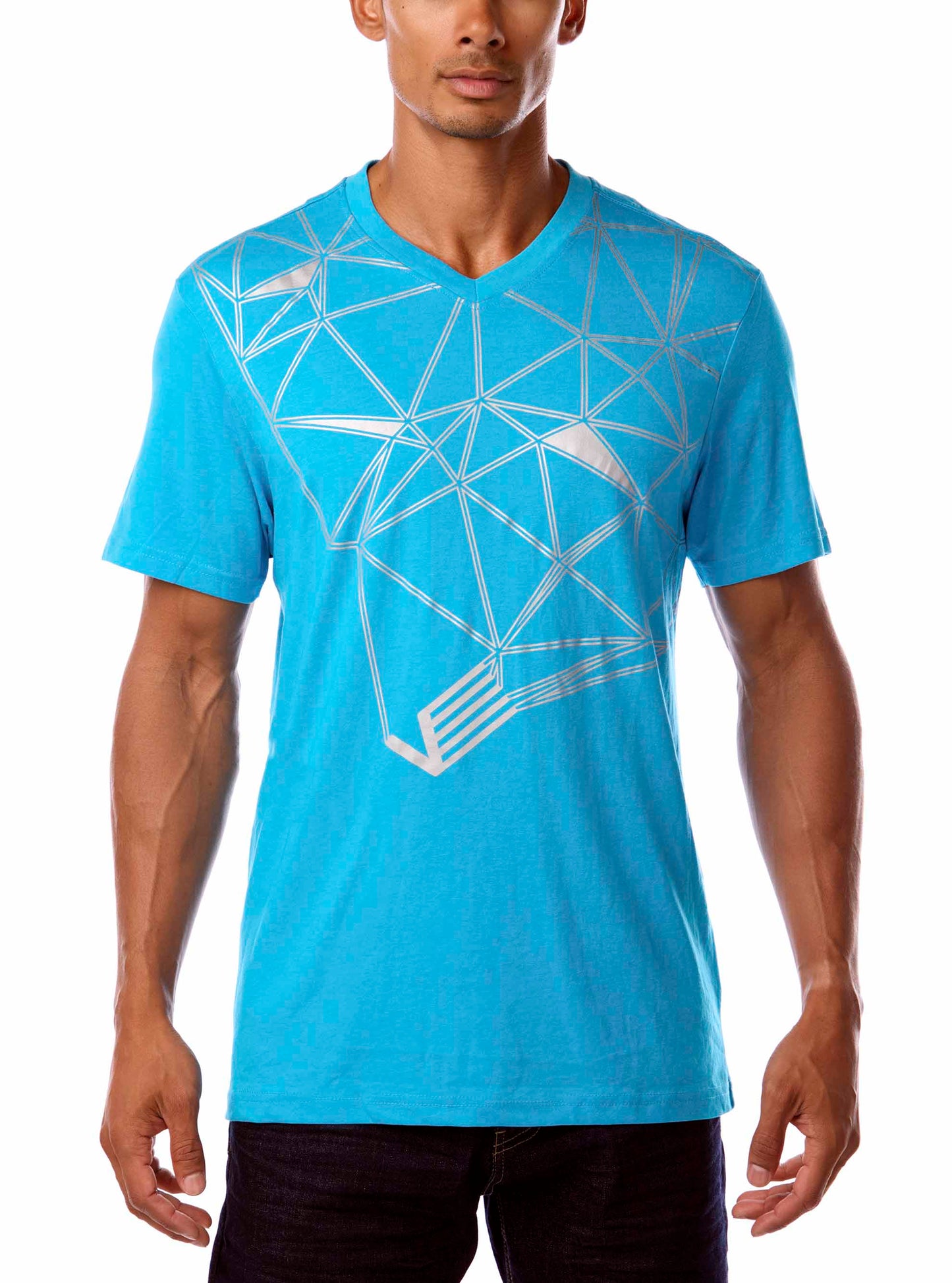 T-SHIRT MANCHES COURTES À COL EN V POUR HOMMES