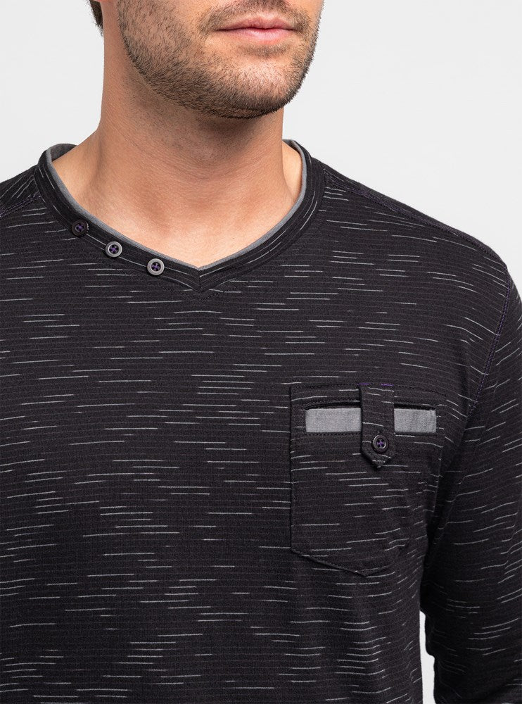 Men's v neck long sleeve t-shirt