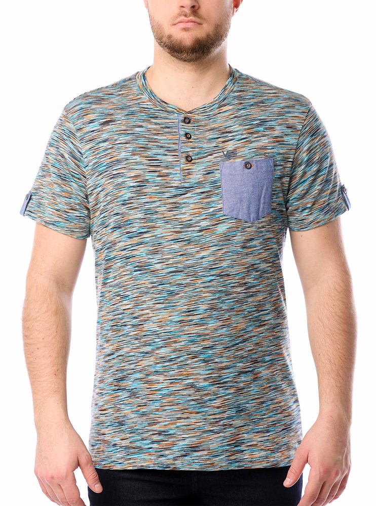 Men's henley short sleeve t-shirt