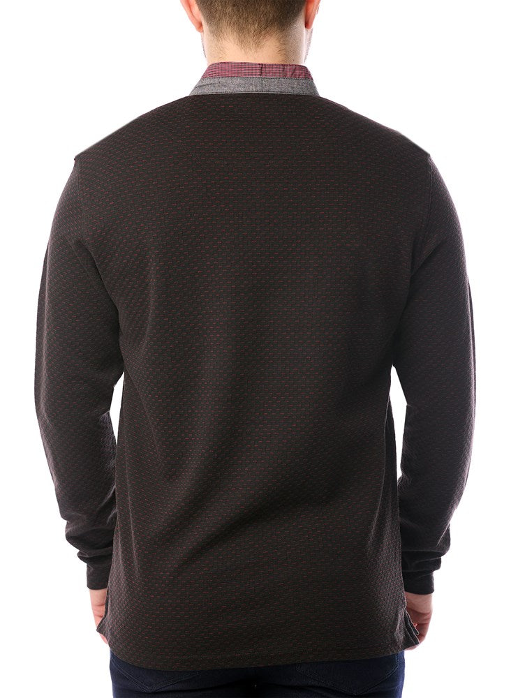 T-SHIRT À MANCHES LONGUES HENLEY POUR HOMMES