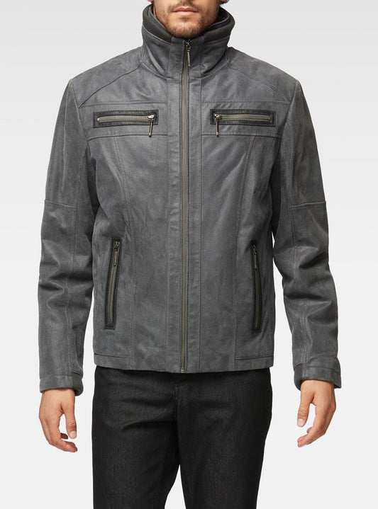 VESTE EN CUIR POUR HOMME