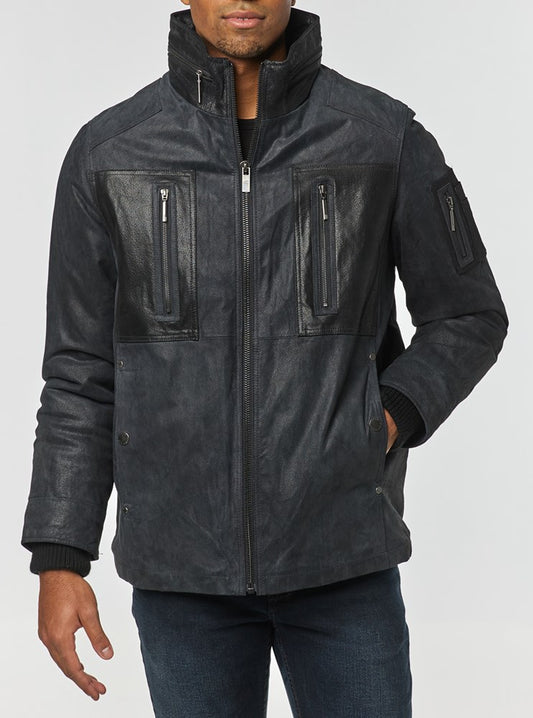 VESTE EN CUIR POUR HOMME