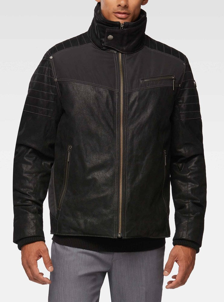 Veste en cuir pour hommes