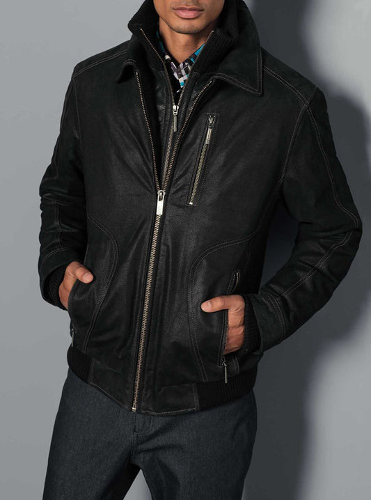 Veste en cuir pour hommes