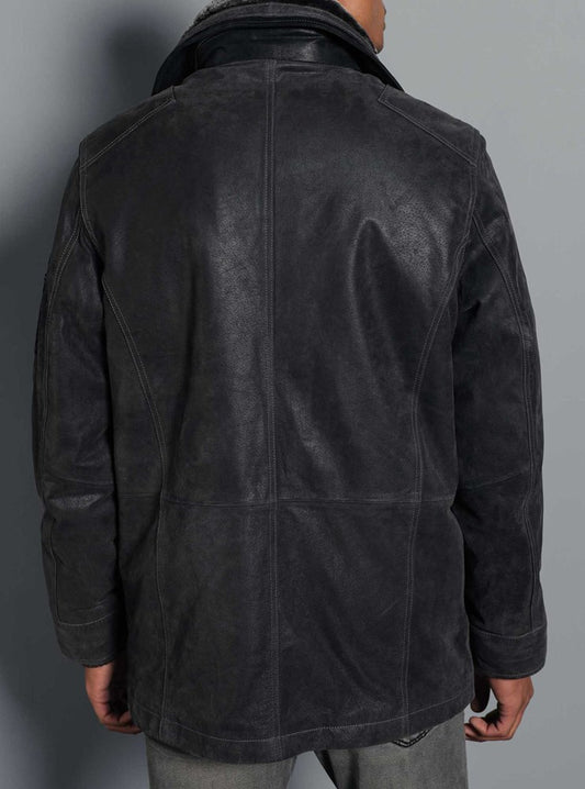 Men's leather coat
