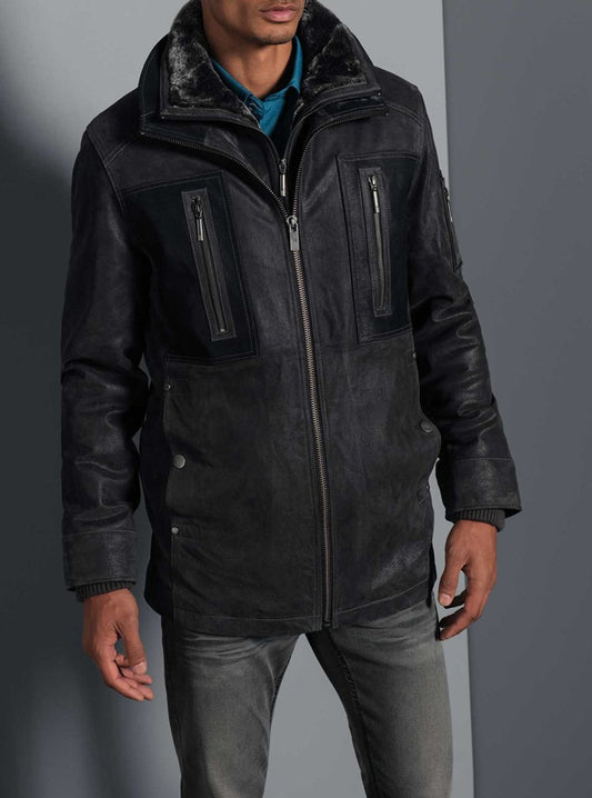 Men's leather coat