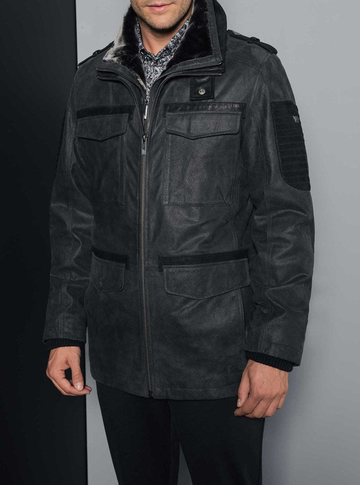 Manteau en cuir pour hommes