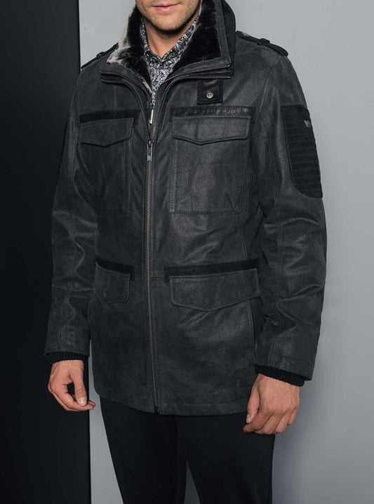 Manteau en cuir pour hommes