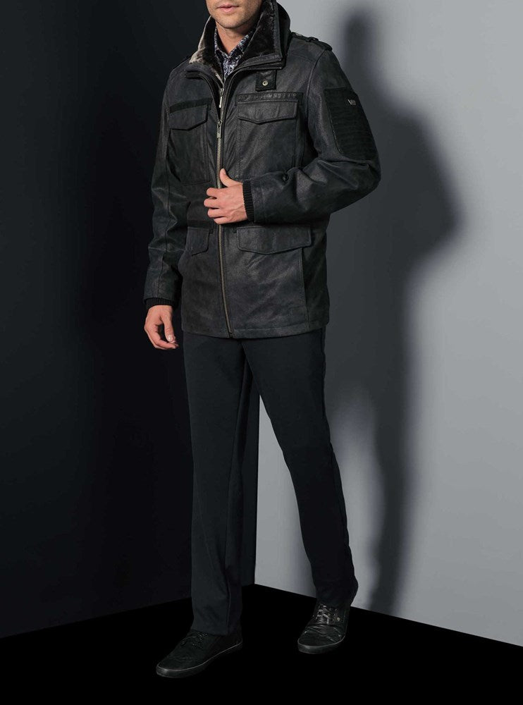 Manteau en cuir pour hommes