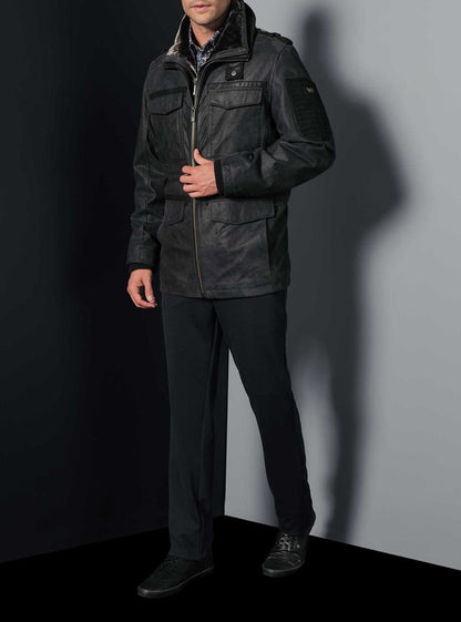 Manteau en cuir pour hommes