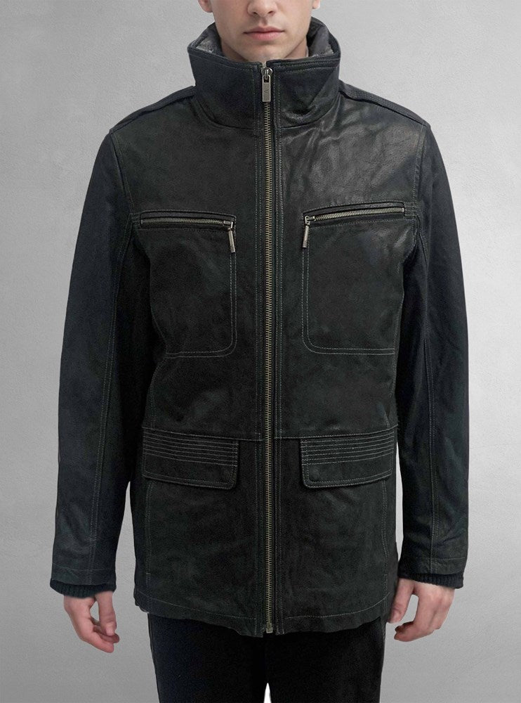 Men's leather coat