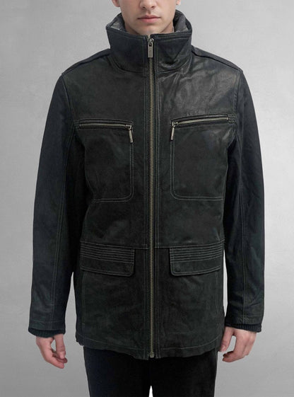 Men's leather coat