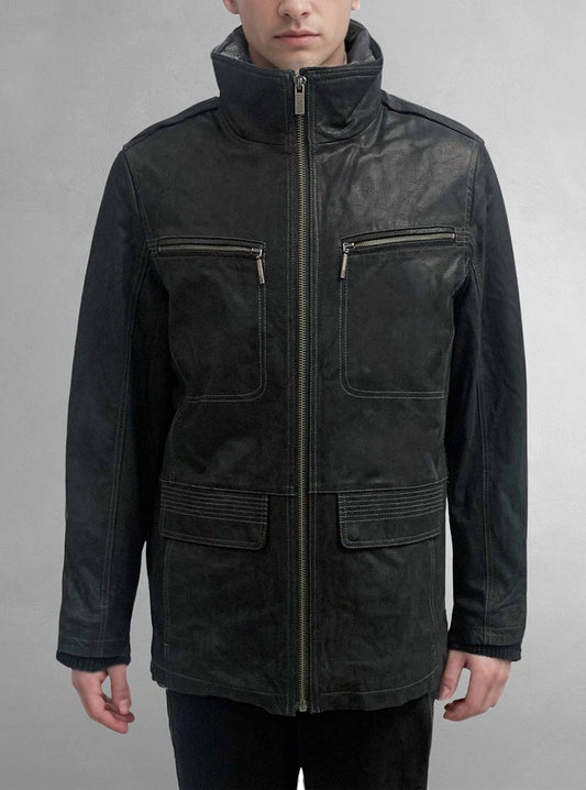 Manteau en cuir pour hommes