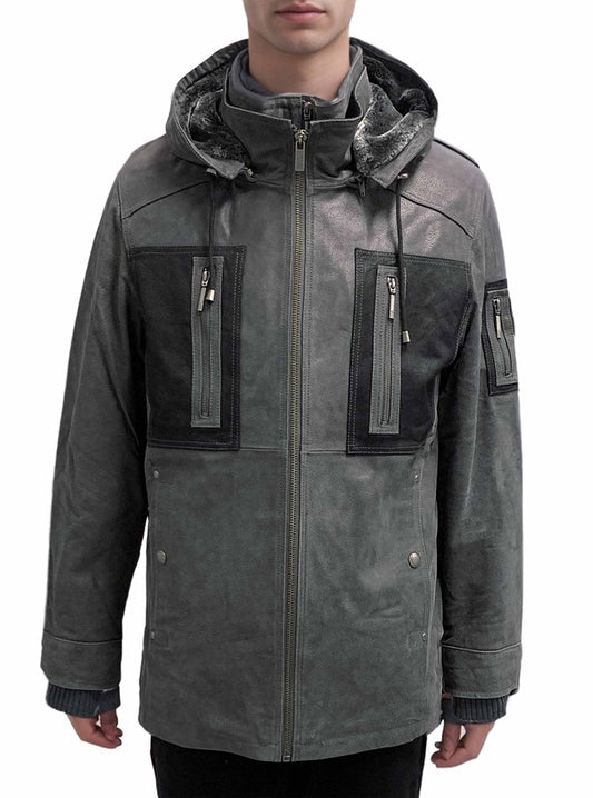 Men's leather coat