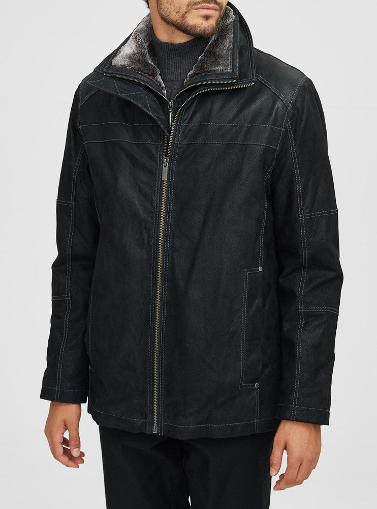 MANTEAU EN CUIR POUR HOMME